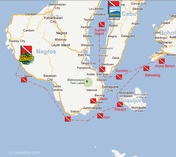 Map of Dive Safari in the Philippines